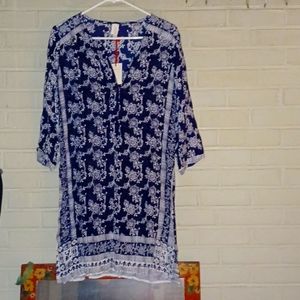 NWT. Raga. Size:SML. Black/faded black, almost blue. Tunic Dress. Sample!